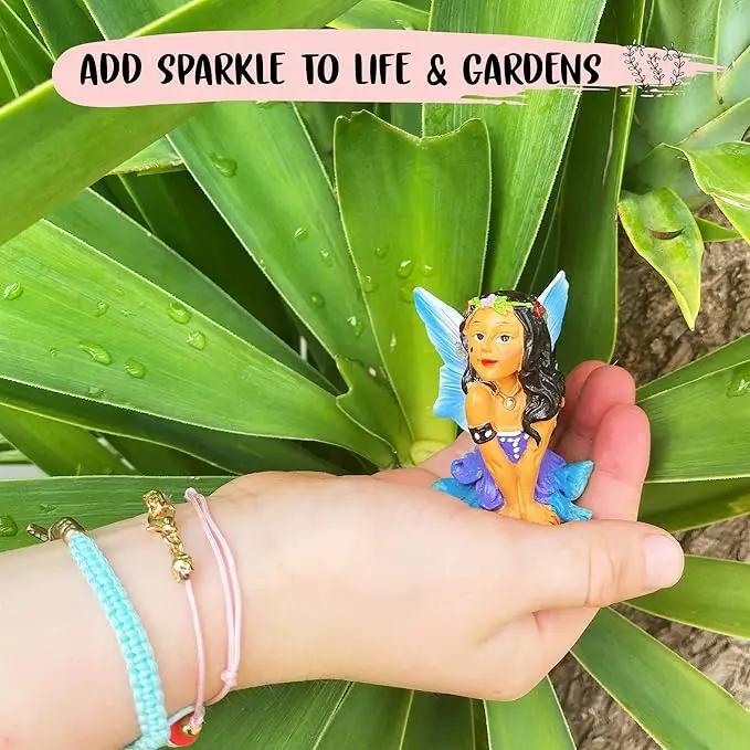 WILD PIXY Indoor Fairy Figurine – Miniature Fairy for Gardens, Ornaments, or Cake Toppers, Fairy Garden Decor and Accessories, Premium Resin, Designer Gift Box with Poem Card by GreenHaven Gardens