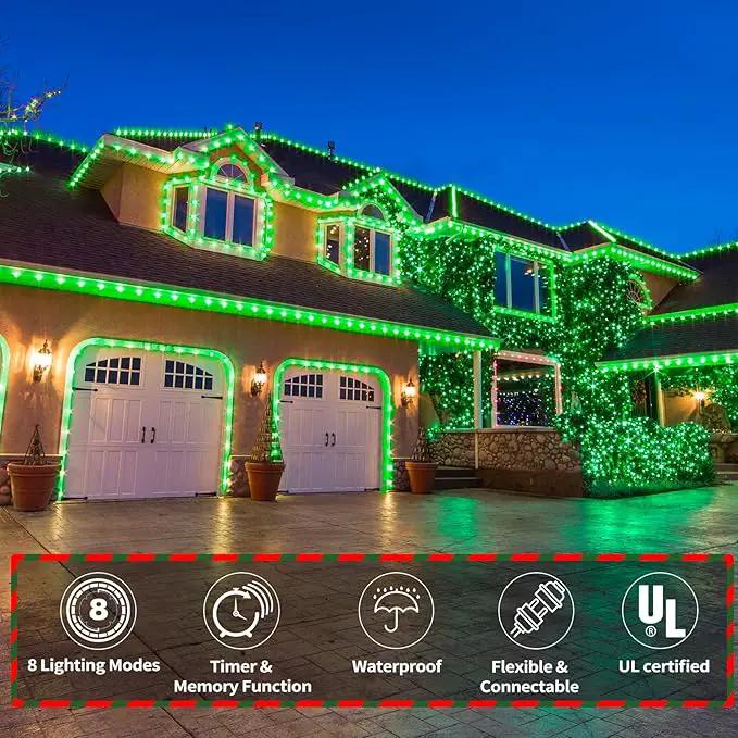 100ft LED Rope Lights Outdoor, 720 LED Connectable and Flexible Tube Lights with 8 Modes, Waterproof LED Rope Lighting for Garden, Patio, Pool, Bedroom, Party, Indoor Outdoor Christmas Decor (Green) by GreenHaven Gardens