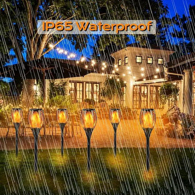 Upgraded Larger Solar Torch Lights, 43" Flickering Flame Solar Lights, Waterproof Outdoor Solar Landscape Decoration Lighting 96 LED Auto On/Off Garden Patio Yard Pathway,Black 1 Pack (1) by GreenHaven Gardens