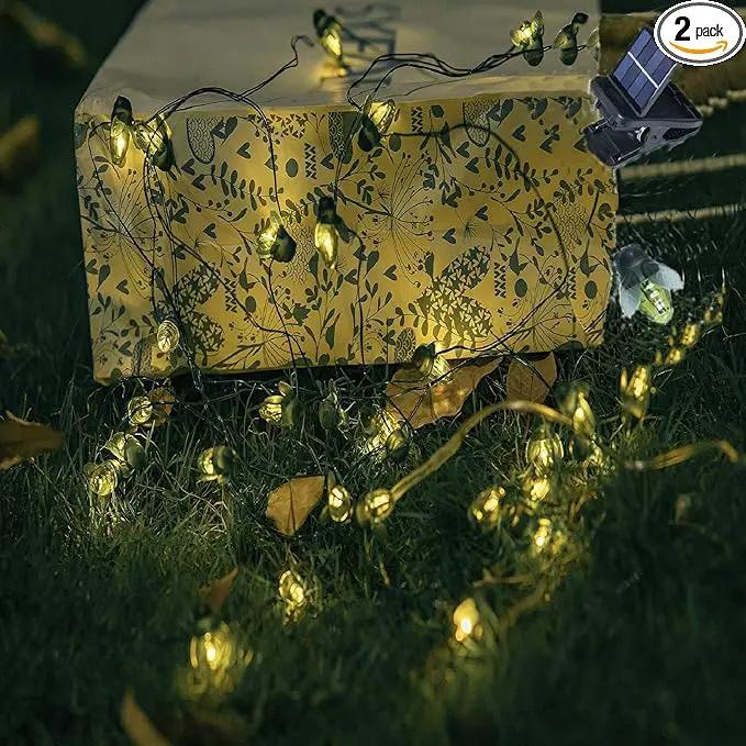 ANGMLN 2 Pack Solar Firefly Lights, 30 LED Solar Fireflies Lightning Bugs Fairy String Lights Outdoor Solar Powered String Lights Waterproof for Garden Patio Home Wedding Party Spring Christmas Decor by GreenHaven Gardens