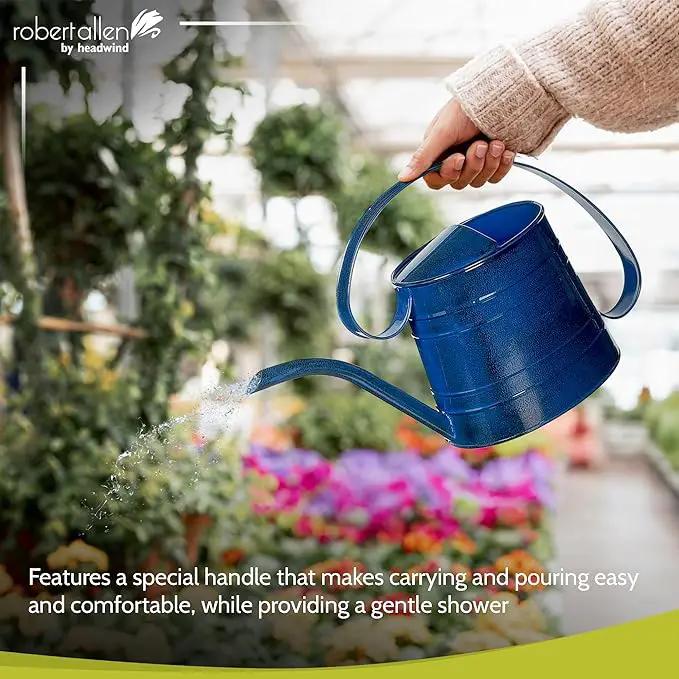 Robert Allen MPT01504 Danbury Watering Can, 0.5 Gallon, Oceanside by GreenHaven Gardens