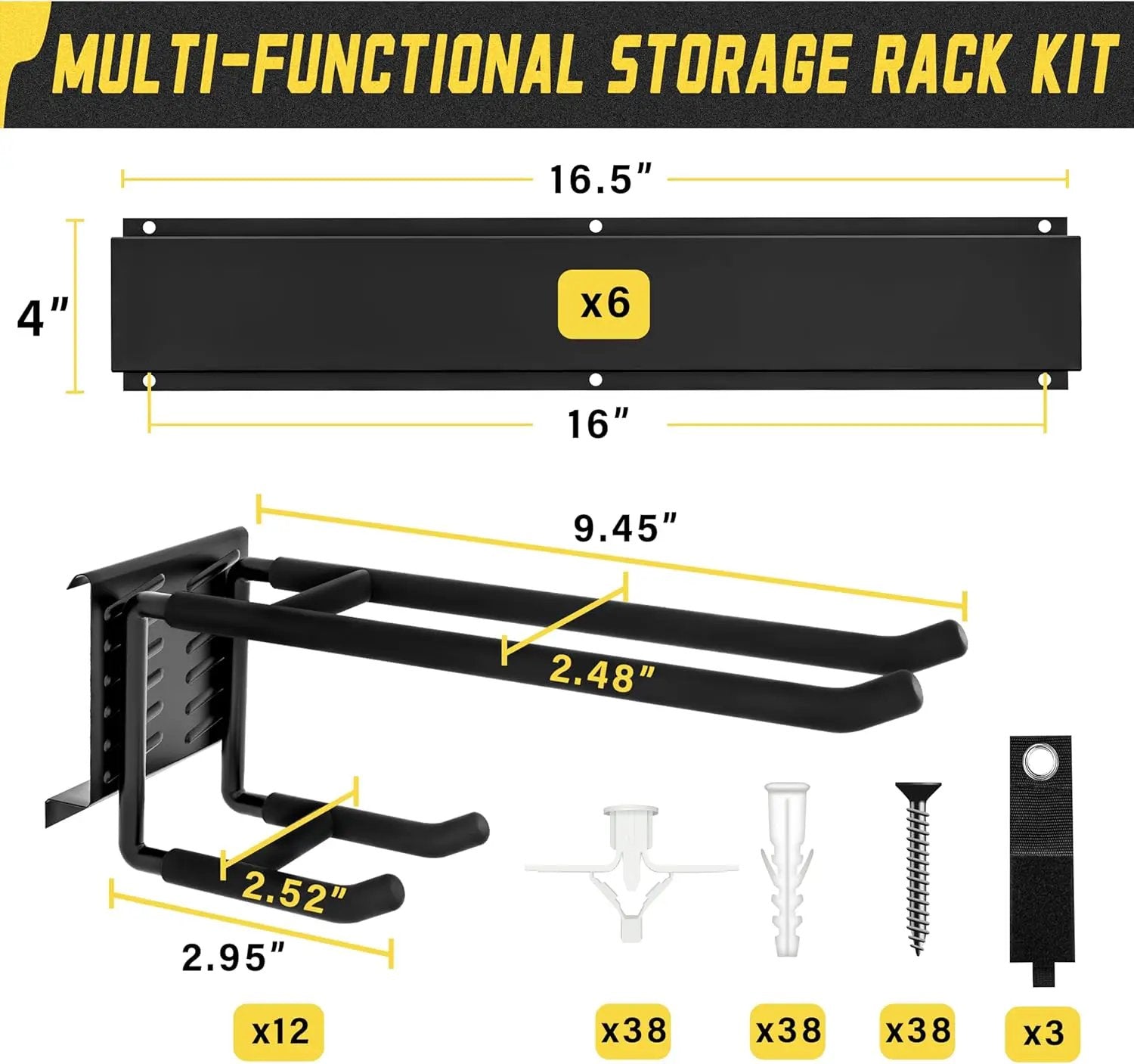 Garage Wall Organizer,21Pack Carries 1200 lbs,Garden Tool Organizer 99in with Large Storage Space,Easy Assembly, Sturdy Design,for Efficient Tool Storage Garage Organization by GreenHaven Gardens