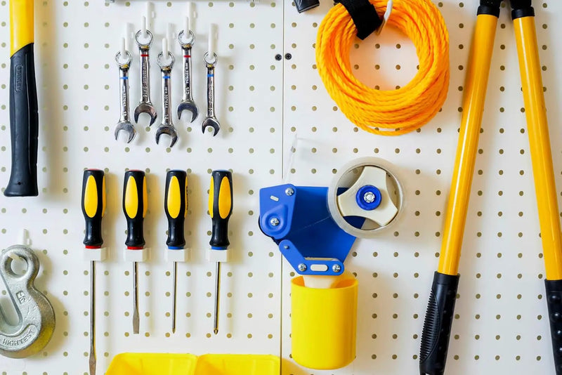 WallPeg Pegboard Kit - 4 Each 24"x16" White Pegbaord Panels - Made in The USA by GreenHaven Gardens