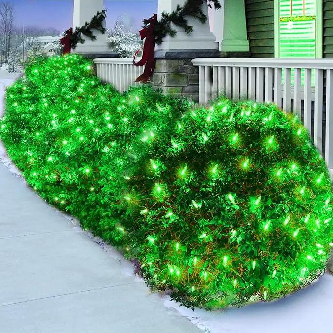 LED Christmas Net Lights for Bushes Outdoor,100 LED 5ftx5ft Waterproof 8 Modes Connectable Mesh Lights for Bushes,Garden,Yard,Trunk,Outdoor Christmas Decorations by GreenHaven Gardens