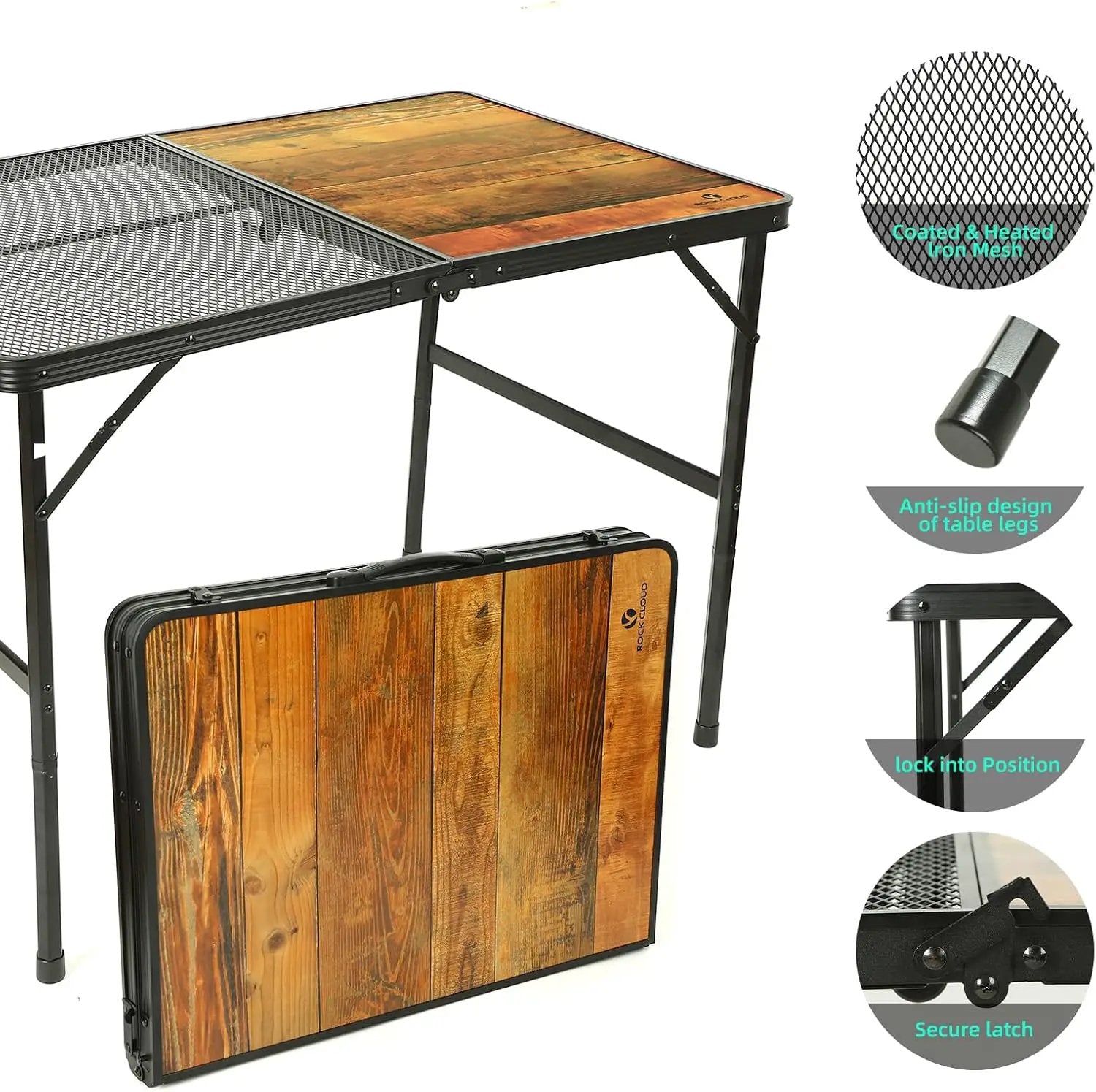 ROCK CLOUD Portable Camping Table Ultralight Aluminum Folding Grill Table Small Camp Table for Beach Hiking Backpacking Outdoor Picnic RV BBQ by GreenHaven Gardens