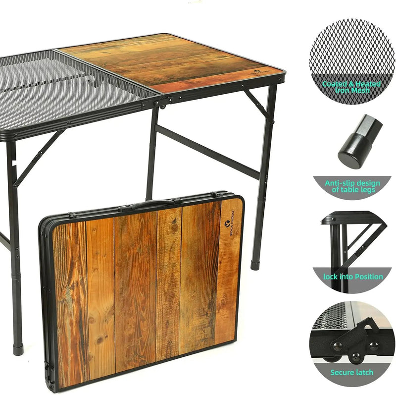 ROCK CLOUD Portable Camping Table Ultralight Aluminum Folding Grill Table Small Camp Table for Beach Hiking Backpacking Outdoor Picnic RV BBQ by GreenHaven Gardens