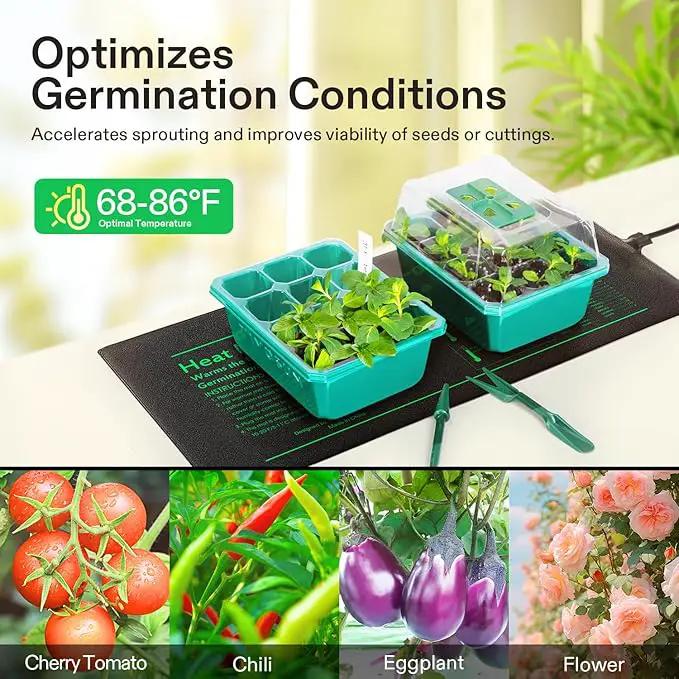VIVOSUN 48" x 20.75" Seedling Heat Mat and Digital Thermostat Combo Set, UL & MET-Certified Warm Hydroponic Heating Pad for Germination, Indoor Gardening, Greenhouse by GreenHaven Gardens