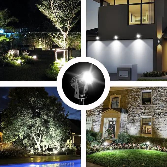 T-Sun Solar Spotlights Outdoor Waterproof, 4-in-1 Solar Landscape Spotlights Outdoor Waterproof Auto ON/Off Solar Lights for Garden, Yard, Driveway, Pool Area(White) by GreenHaven Gardens
