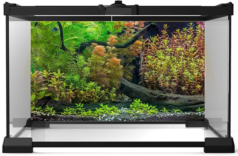 Underwater Fish Tank Background Grass Leaves with Pebbles Exquisite Aquarium Background Vivid Green Aquatic Plant Stone River Bed Terrarium Background Underwater Dead Wood Tank Background 48x24in by GreenHaven Gardens