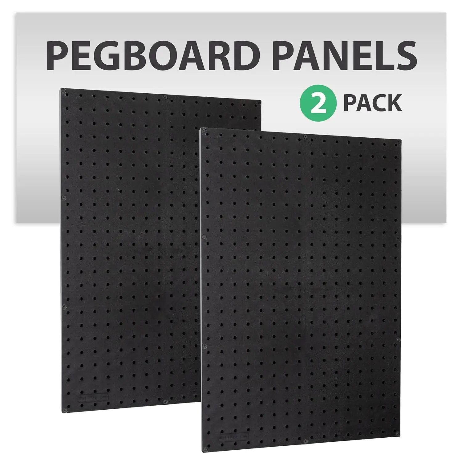 WallPeg Made in USA Pegboard Panels Garage Organization - Wall Storage Kit (PB-2 B) (2) ea - 24" x 16" Peg Board Tool Organizer Panel Set - Garage Organizer Kit by GreenHaven Gardens