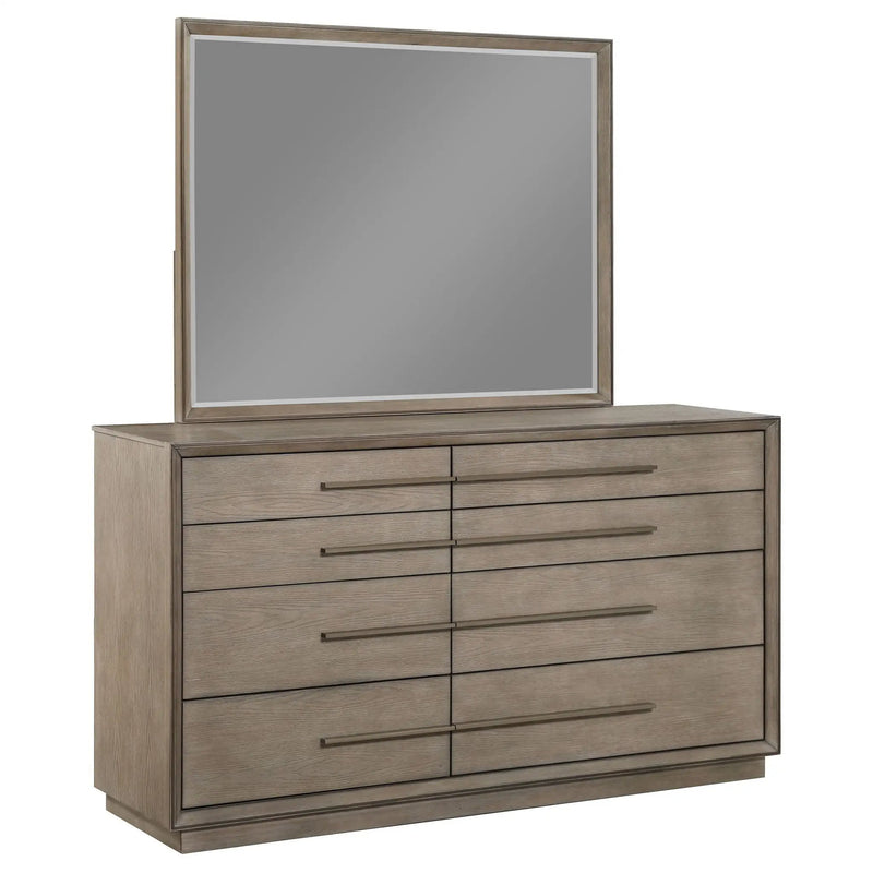 Durango 8-drawer Dresser and Mirror Taupe Oak by Unique Piece Furniture