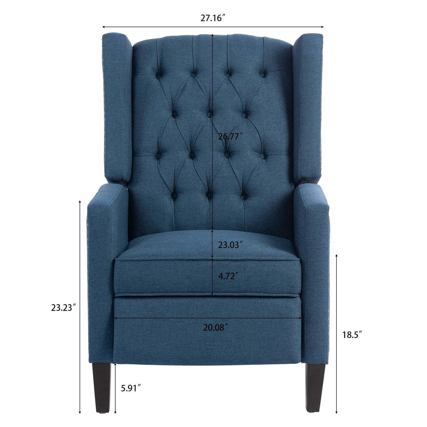 Manual Wing Chair Recliner by Unique Piece Furniture