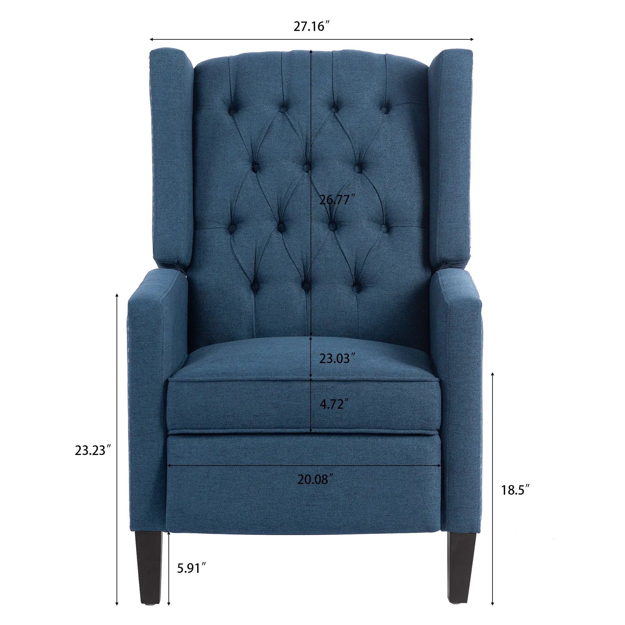 Manual Wing Chair Recliner by Unique Piece Furniture
