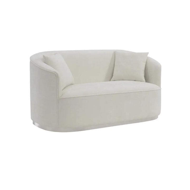Odette - Loveseat With 2 Pillows - Beige Chenille by Unique Piece Furniture