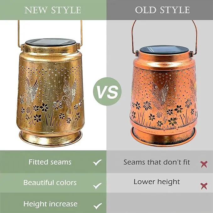KY&BOSAM Solar Lanterns Outdoor Waterproof Hummingbird Garden Decor Birthday Gifts for Women Mom Grandma Hanging Solar Lights Outdoor Metal LED Lantern Outside for Yard Patio Backyard Porch Pathway by GreenHaven Gardens