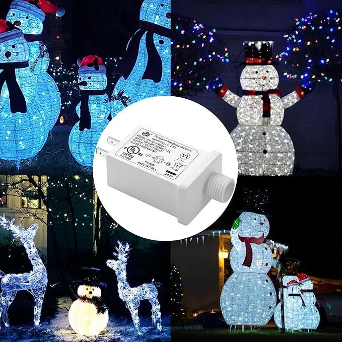 Replacement Yard Inflatable Adapter Power Supply Adaptor - 12V 1.0A 2Pcs - Inflatable Plug Replacement Class 2 Power Supply - White - for Christmas Tree Light/Thanksgiving Yard Blow Up Decorations by GreenHaven Gardens