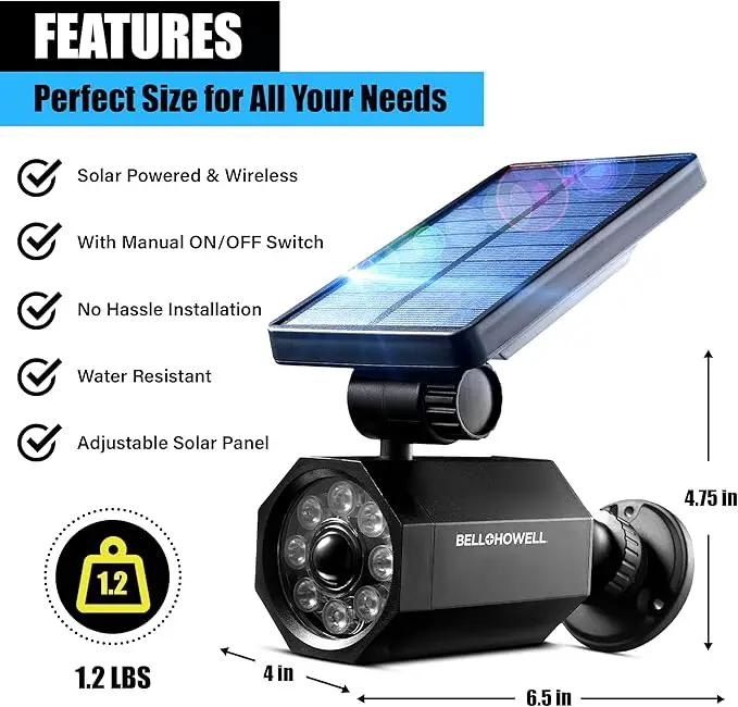Bell+Howell Bionic Spotlight LED Solar Lights Solar-Powered Spot Light with 25 Feet Motion Sensor Outdoor Waterproof Frost Resistant Yard Outdoor Lighting As Seen On TV (Original, Set of 2) by GreenHaven Gardens