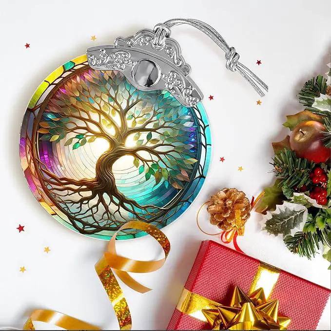 Tree of Life Suncatcher, Jocidea Stained Glass Window Hanging, Christmas Ornament, Tree of Life Ornaments for Christmas Tree, Tree of Life Home Decor, Holiday Decor, Christmas Decor by GreenHaven Gardens