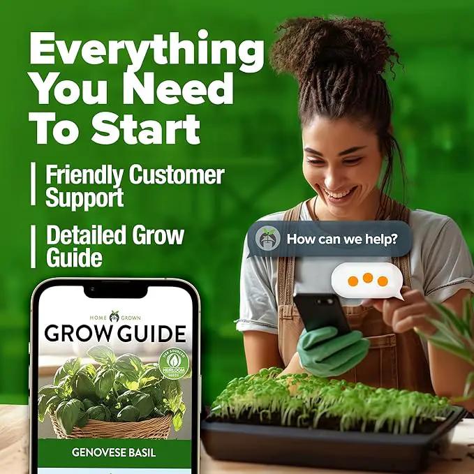 HOME GROWN 𝗨𝗦𝗔 𝗣𝗥𝗘𝗠𝗜𝗨𝗠 Genovese Basil Seeds Pack 1,750+ High Germination 𝗡𝗢𝗡-𝗚𝗠𝗢 Heirloom Seeds (Ocimum basilicum) Herb Seeds for Planting Indoor & Outdoor Gardening, for Culinary Use by GreenHaven Gardens