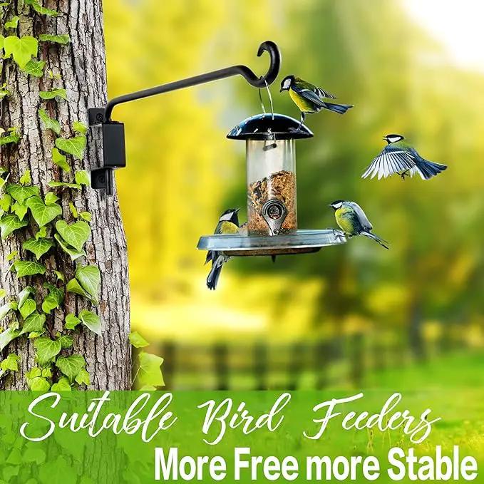 Qiang Ni Swivel Plant Hanger Bracket: Bird Feeder Hanger for Outdoor Wall Mount (16 - B, 16 Inch) by GreenHaven Gardens