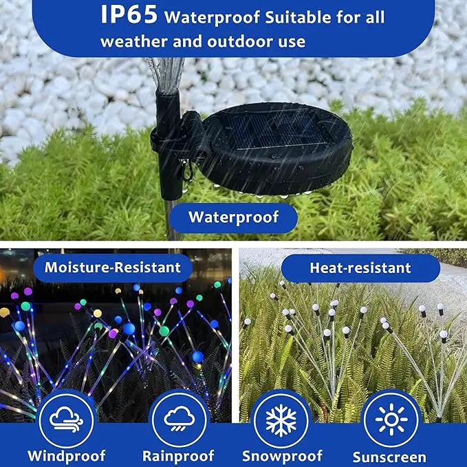 Zavothy Solar Garden Lights, Christmas Decorations Solar Fairy Lights Outdoor Waterproof, 4 Pack 32LEDs Sway by Wind, Dancing Fireflies Lights for Garden Decor Yard Patio Pathway Decoration by GreenHaven Gardens