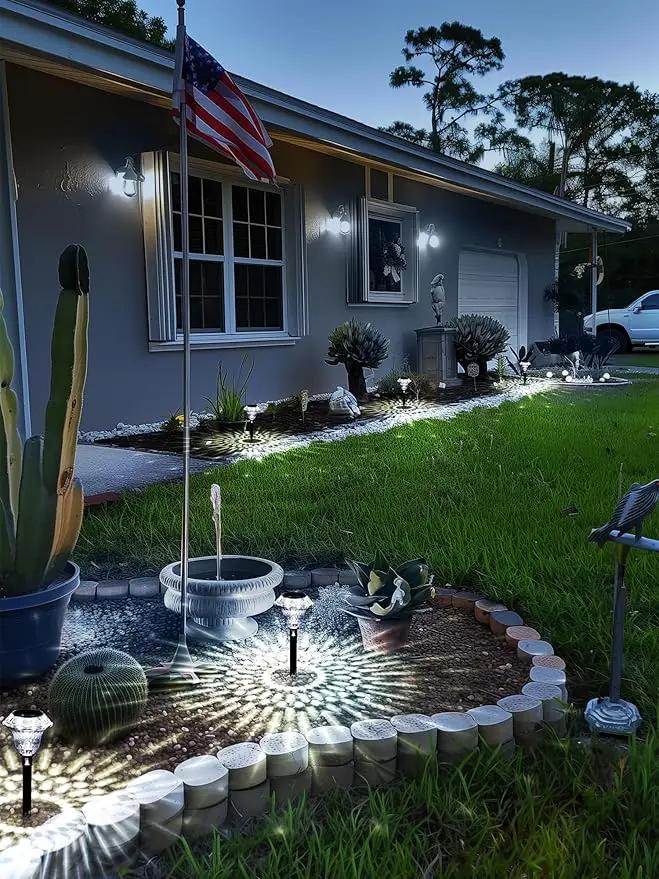 SOLPEX Solar Pathway Lights Garden Decor for Yard, Garden Lights Solar Powered Waterproof Landscape Lighting, Solar Outdoor Lights Porch Decor for Path Walkway Driveway (6 Pack Cold White) by GreenHaven Gardens