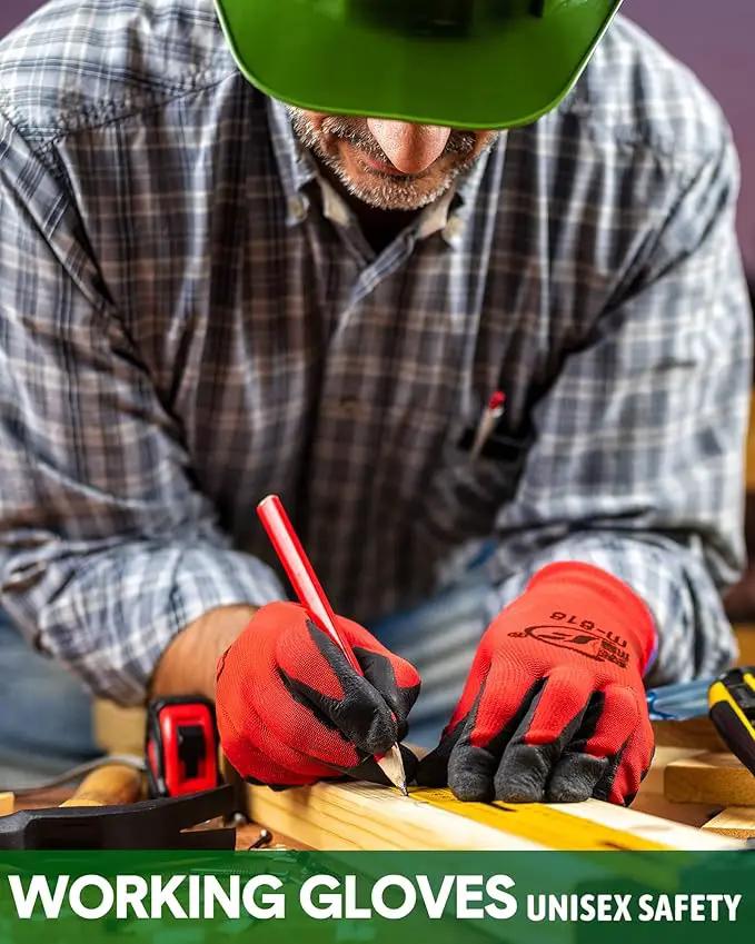 Nuogo 24 Pairs Gardening Gloves for Men Women Rubber Coated Landscaping Work Gloves Safety Work Construction by GreenHaven Gardens