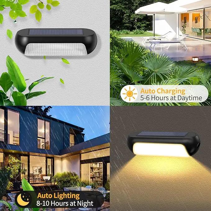 GOESWELL Solar Post Cap Lights Outdoor, LED Deck Fence Post Lights for 4x4 Wooden and Vinyl Posts 2 Lighting Modes Warm White Cool White Garden Decoration (Fence Lights -2packs) by GreenHaven Gardens