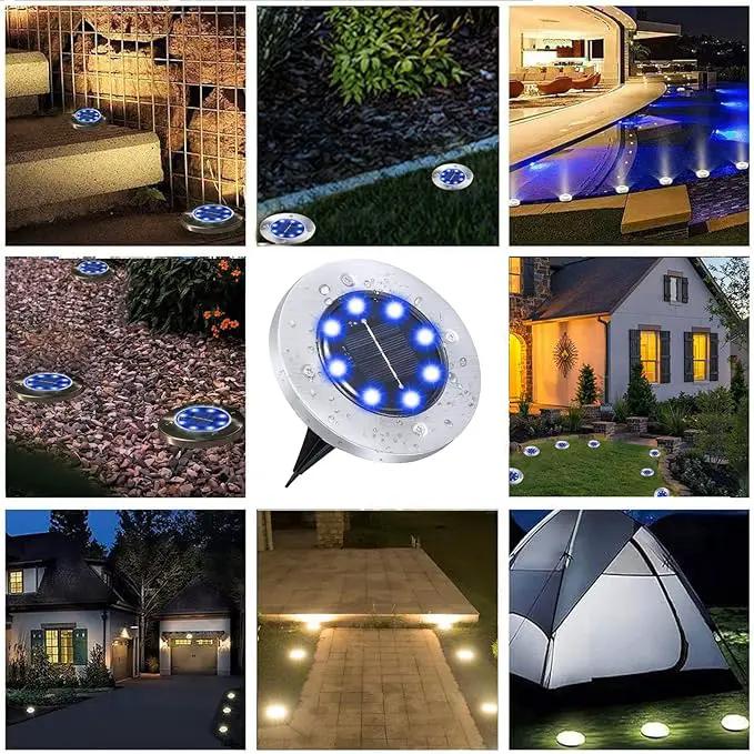 Solar Ground Lights, Waterproof Solar Garden Lights, Upgraded Outdoor Garden Waterproof Bright in-Ground Lights, Landscape Lights for Pathway,Yard,Deck,Lawn,Patio,Walkway (12 Pack Blue Light) by GreenHaven Gardens