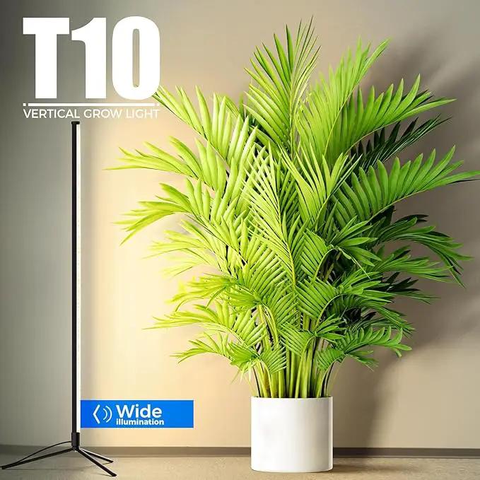 Barrina Grow Lights for Indoor Plants with Stand, 42W 169 LEDs Full Spectrum Wide Illumination Area, T10 Vertical Standing Plant Grow Light, 4FT Height with On/Off Switch and Tripod Floor Stand by GreenHaven Gardens