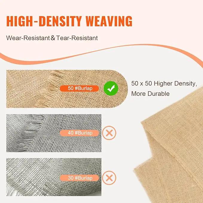 VEVOR Burlap Fabric Roll, 40” x 30 ft High Density Natural Jute Fiber Material for Outdoor Plant Care, Tree Wrap Roll, Decor, DIY Crafts, Wedding, Garden Weed Barrier, Plant & Tree Winter Covering by GreenHaven Gardens