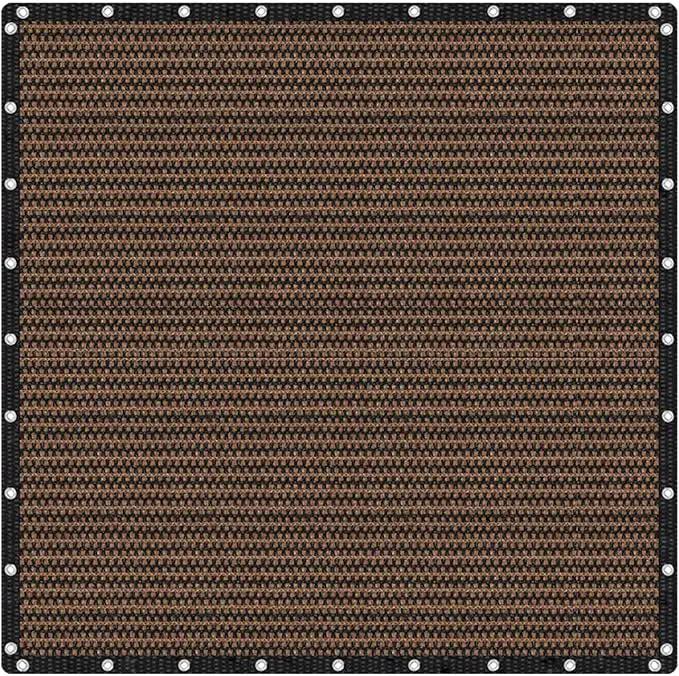VICLLAX Shade Fabric Sun Shade Cloth Privacy Screen with Grommets for Patio Garden Pergola Cover Canopy 16x16 FT, Mocha by GreenHaven Gardens