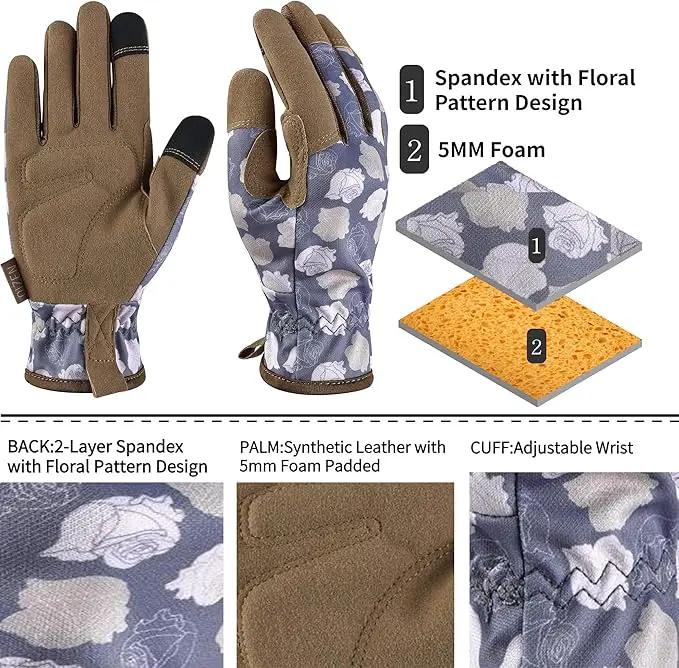 Gardening Gloves for Women and Men, Garden Gloves with Touch Screen, Thorn Proof Puncture Resistant Working Gloves, Gardening Gifts for Women, Size Large by GreenHaven Gardens