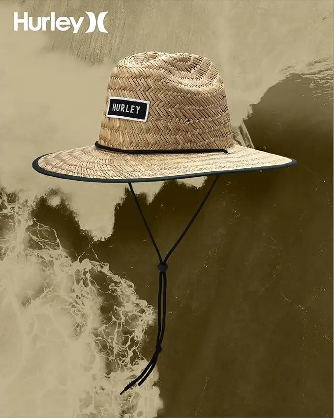Hurley Men's Straw Hat - Bayside Lifeguard Straw Sun Hat by GreenHaven Gardens