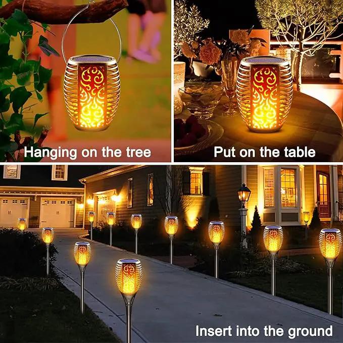Large Solar Torch Light with Flickering Flame, Upgraded 3-in-1 Solar Fire Lights Outdoor Hanging Lanterns, Festival Decorations Solar Powered Tiki Torches for Garden, Pathway, Lawn, Yard by GreenHaven Gardens