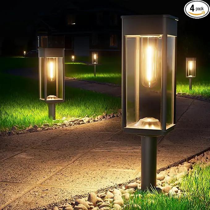 Bright Solar Pathway Lights, 4 Pack Solar Lights Outdoor Waterproof IP65, Auto On/Off Outdoor Light for Yard Garden Landscape Patio Decor Lawn Path Walkway Driveway by GreenHaven Gardens