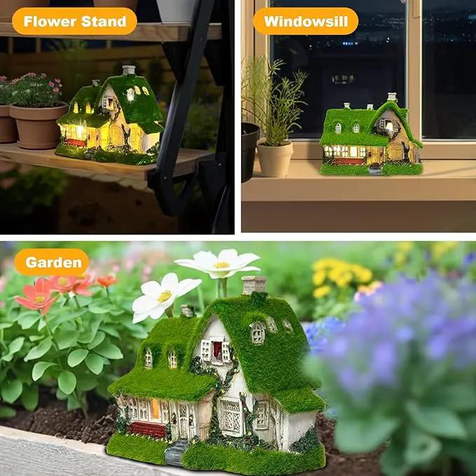 Solar Garden Outdoor Statue Light - Fairy House Lawn Decoration for Patio, Balcony, and Yard - Unique Gift for Any Occasion by GreenHaven Gardens