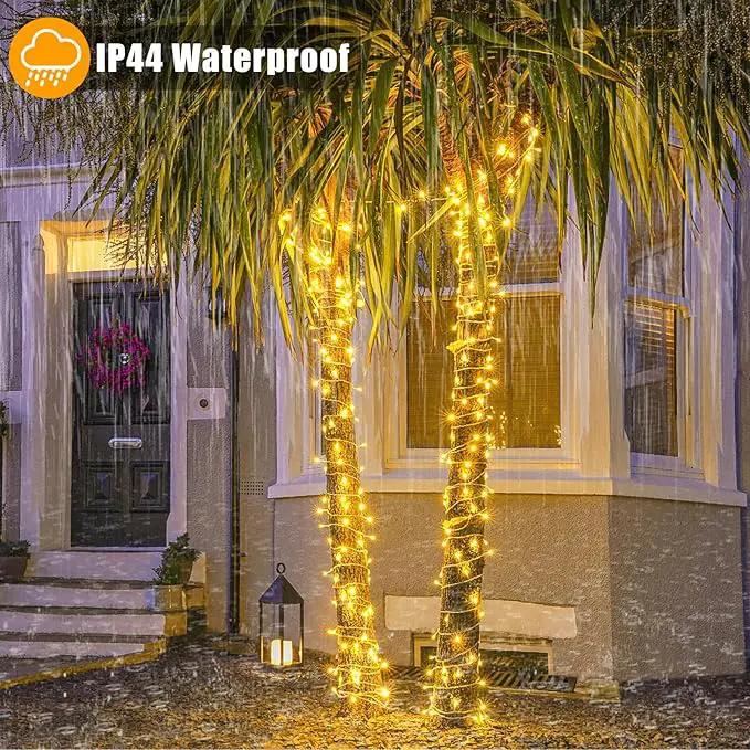 66ft 200 LED String Lights Indoor Clear Wire, 8 Modes Warm White Christmas String Lights Plug in Fairy Lights for Bedroom, Waterproof Twinkle Light for Classroom Tree Holiday Christmas Decorations by GreenHaven Gardens