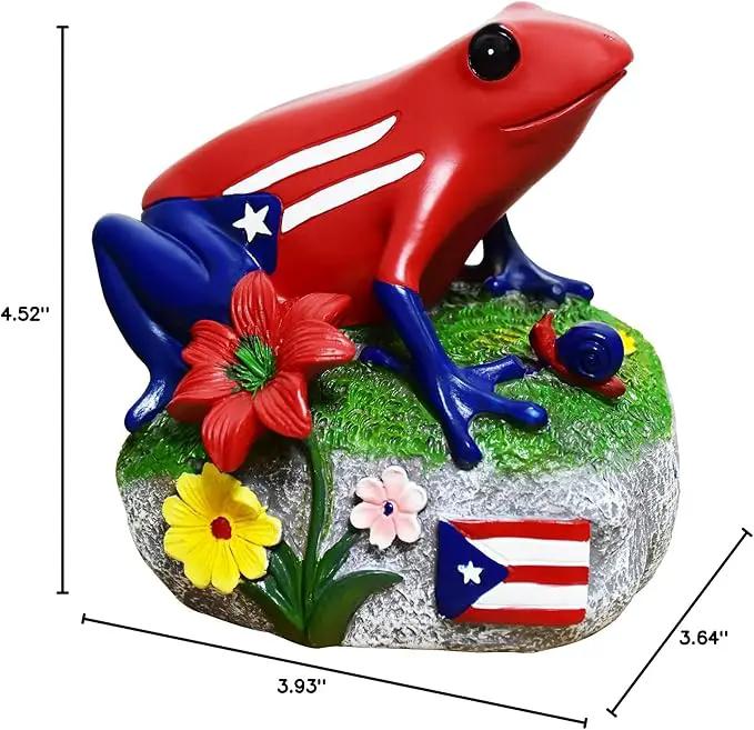 Puerto Rico Souvenirs, Puerto Rican Coqui with Sound, National Symbol of Puerto Rico Decorations Gifts, Novelty Puerto Rican Theme Sculpture Coqui Signs Frog Figurine, Battery Not Included by GreenHaven Gardens