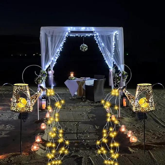 VOOKRY Solar Watering Can with Lights, Outdoor Garden Solar Lights Pathway Stake Lights Waterfall Fairy Lights Decorative Lights for Walkway, Yard, Lawn, Patio, Gardening gifts for Women, Mother's Day by GreenHaven Gardens