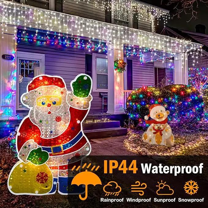 Hezbjiti 2Pack Total 800LED Icicle Lights 32.8FT Christmas Lights String Lights Outdoor Decoration 8 Modes 75 Drops Fairy Lights for Eaves Party Yard Garden Xmas Decor by GreenHaven Gardens
