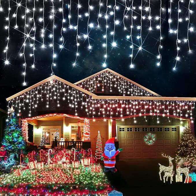 98FT 960LED Christmas Lights Waterproof 8 Modes Christmas Lights Outdoor Decoration with Memory and Timer Hanging Fairy Lights Plug-in Curtain String Lights for Holiday Party Wedding Home by GreenHaven Gardens