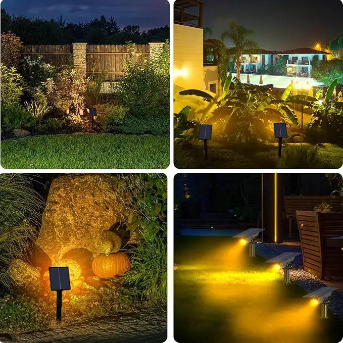 4 Pack Solar Power Spot Lights Outdoor Waterproof LED Dusk to Dawn Landscape Spotlight for Outside Yard, Tree, Flag, Plants, Fountain, Statues, 2 Modes, 18 Hours Accent Ambient Lighting (Warm Light) by GreenHaven Gardens