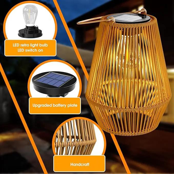 Solar Lanterns, KagoLing Solar Lights Outdoor Waterproof Solar Lights for Outside Hanging Solar Lantern Solar Table Lamp Lights Decoration for Garden,Yard,Patio,Porch,Trees,Lawn,Pathway, 2 Pack by GreenHaven Gardens