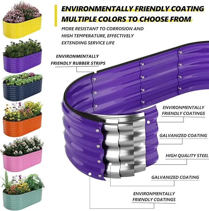 Galvanized Metal Planter Raised Garden Bed Kit for Gardening Outdoor，6x3x2ft Planter Grow Garden Box Raised Flower Bed，Long Vegetable Clearance Herb Raised Garden Beds for Container Gardening by GreenHaven Gardens