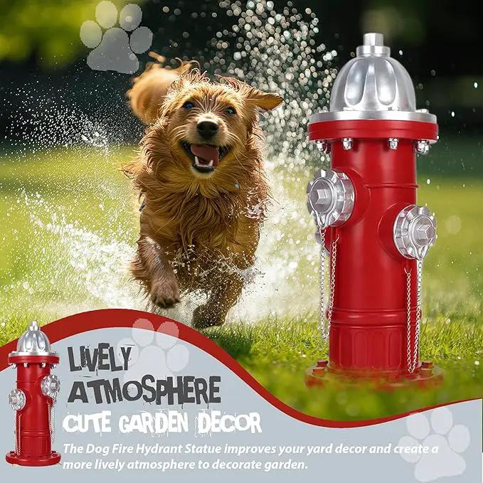 Dog Fire Hydrant Pee Post, Dog Pee Post Training Statue, Resin Fire Hydrant Statue for Dogs to Peed on, Backyard Lawn Decor, Firefighter Gifts for Men (17.5 inch) by GreenHaven Gardens
