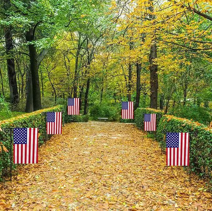 Garden Flag Stand Holder 10 Pack Garden Flag holder for 12 x 18 Inches Flags with Anti-Wind Clip for Outdoor Garden Yard Lawn by GreenHaven Gardens