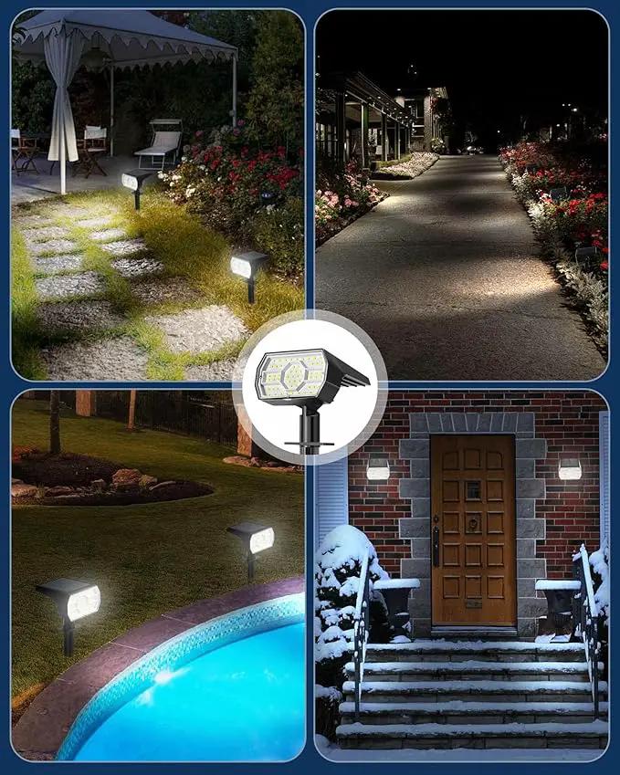 Kaxiida Solar Lights Outdoor Waterproof IP68, 3 Lighting Models Solar Powered Spot Lights Outdoor, 56LED Dusk to Dawn for Yard Patio Garden Pathway Landscape Lighting by GreenHaven Gardens