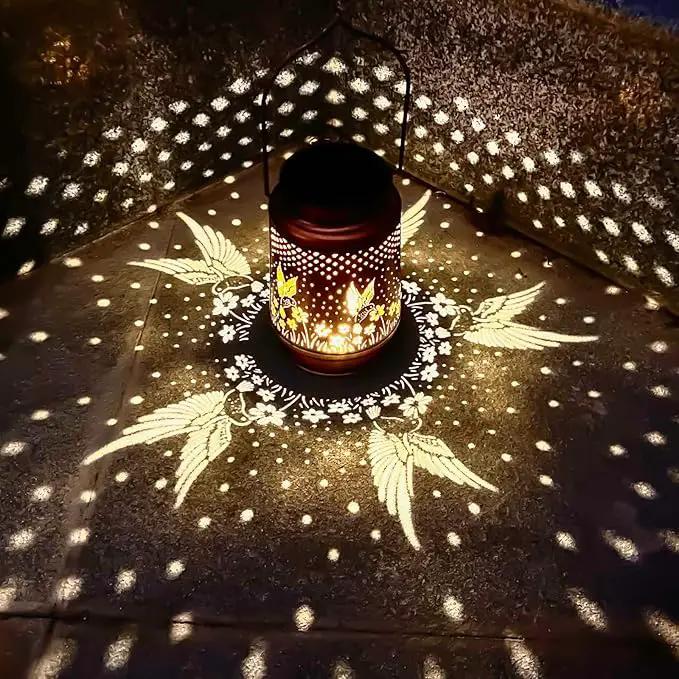 Hummingbird Solar Lantern Outdoor Hanging, Metal Bird Decor Waterproof LED Decorative Light for Garden Patio Yard Lawn Backyard Front Porch, Christmas Thanksgiving Birthday Gifts for Women Mom Grandma by GreenHaven Gardens