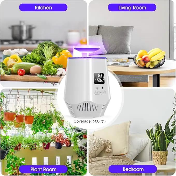 Fruit Fly Traps for Indoors, Fooxem Gnat Traps for House Indoor Fly Trap Indoor, Effective Fruit Fly Traps Bug Zapper Indoor Mosquito Trap for House Plant Pest Control with 10 Sticky Boards by GreenHaven Gardens